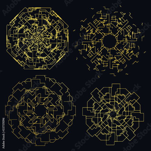 Mandala vector gold. Round Ornament Pattern. Vintage decorative elements. Hand drawn background. Islam, Arabic, Indian, ottoman motifs.