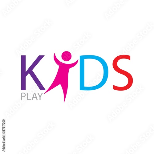 kids zone, playing illustration vector