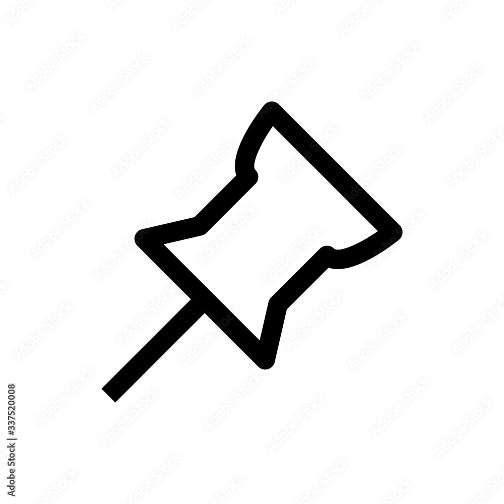 Push pin icon. Pinned or unpin symbol. Thumb pin sign. Push pin icon. Pinned or unpin symbol. Thumb pin sign.