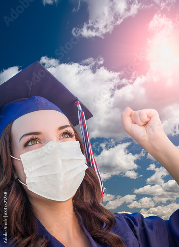Female Graduate in Cap and ...