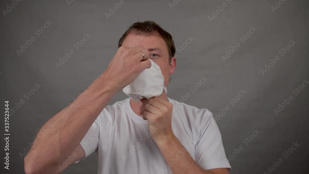 A man wears a protective mask and goggles to protect against coronavirus A man wears a protective mask and goggles to protect against coronavirus