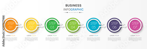 Business infographic element with options, steps, number vector template design