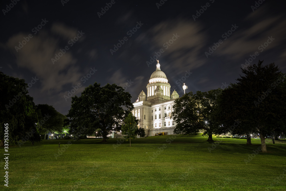 Rhode Island State House at Night