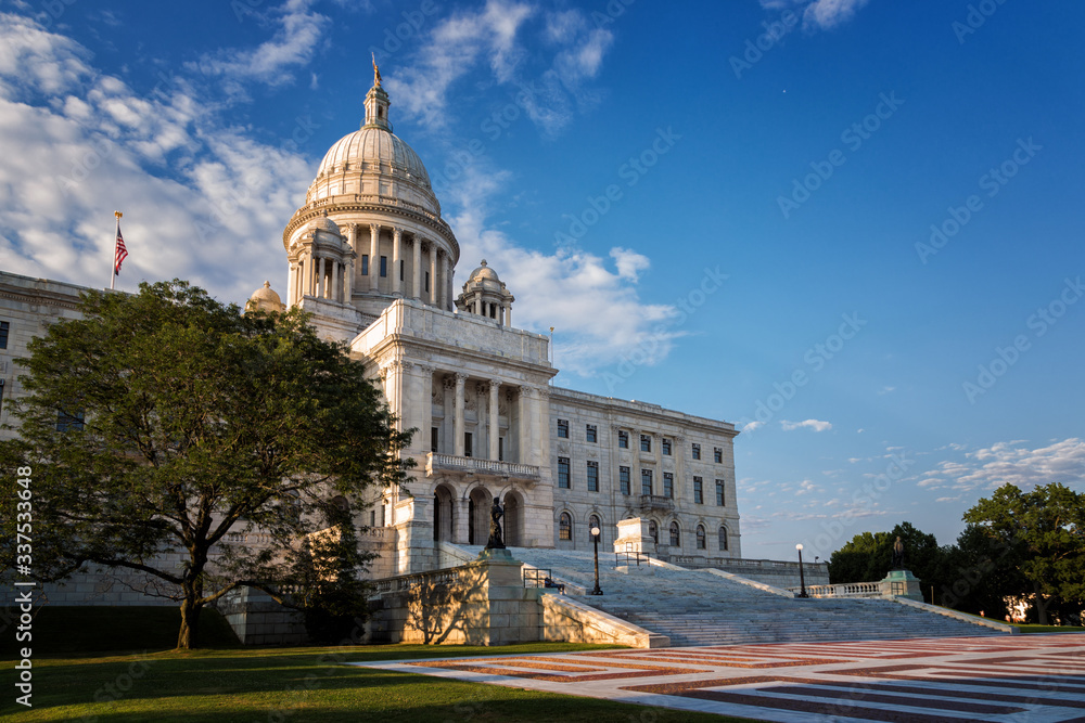 The Rhode Island State House on a Summer Afternoon