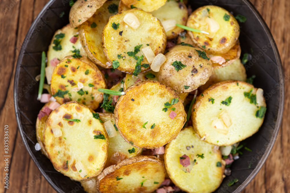 Fresh made Fried Potatoes (selective focus; close-up) Fresh made Fried Potatoes (selective focus; close-up)