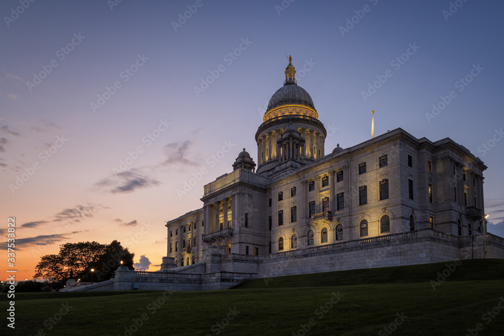 Rhode Island State House at Night
