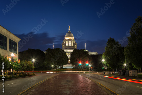 Rhode Island State House at Night