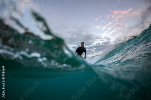 Young surfer at Tamarama Beach, Sydney Australia