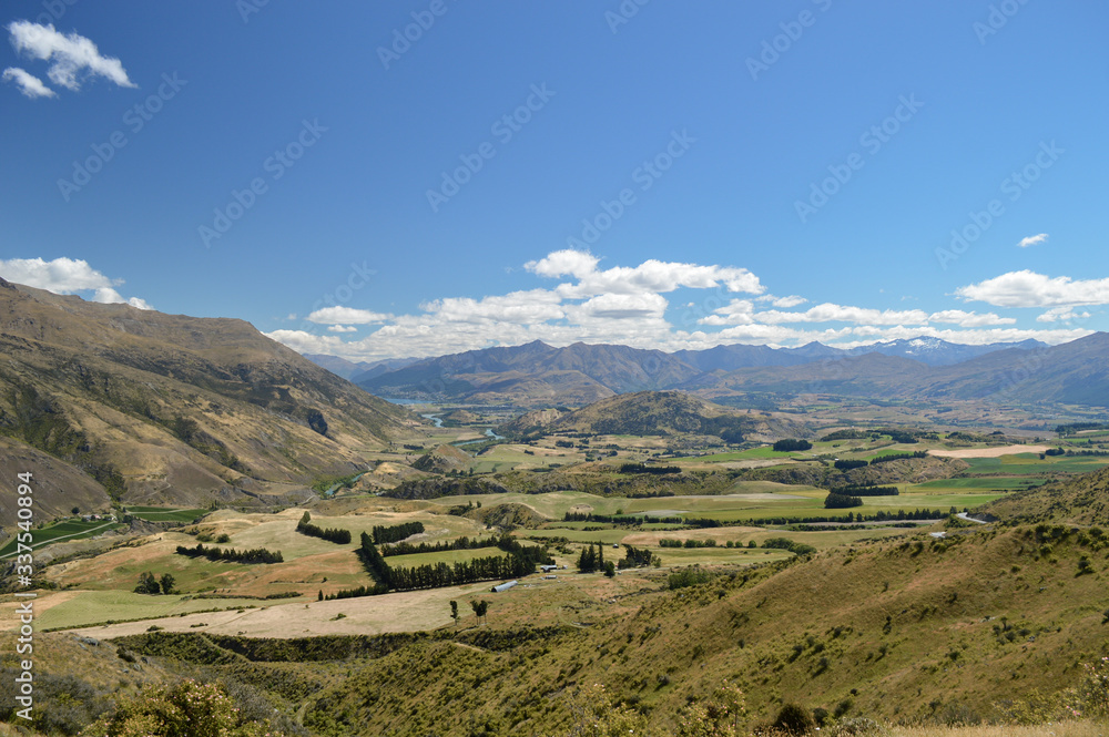 Way to Wanaka from Queenstown in the south island on New Zealand
