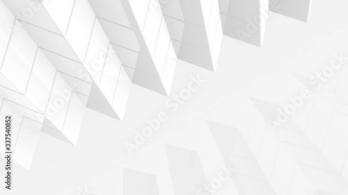 Loop able abstract modern art white cube boxes stack pattern graphic wall  design template footage background.