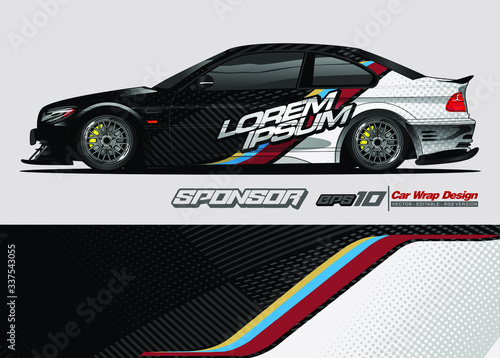 car decal design vector. abstract background for vehicle vinyl wrap
