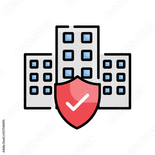 Public Safety Vector Icon Style Illustration.