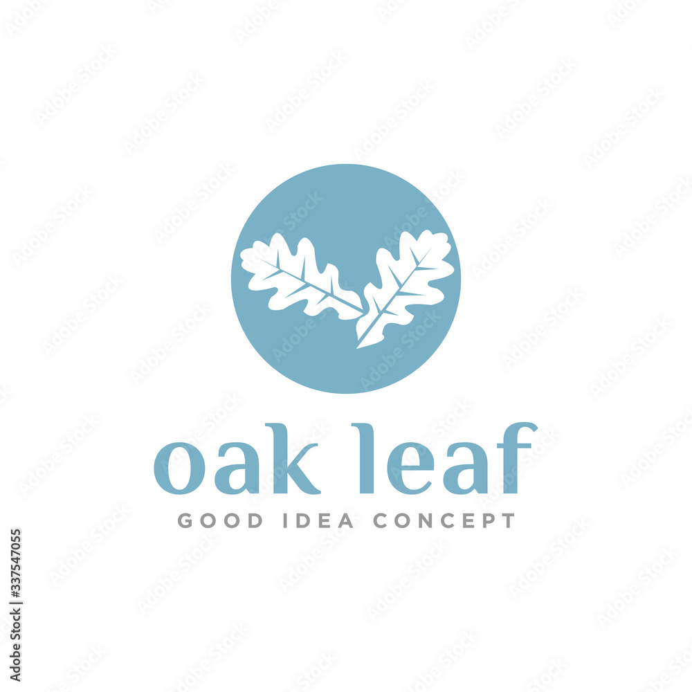 Obraz premium Oak Leaf Logo Design Vector