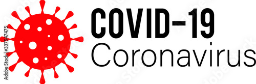 Coronavirus Bacteria Cell Icon, 2019-nCoV Novel Coronavirus Bacteria Covid 19. Black and white Isolated Vector Icon, drawing, illustration.