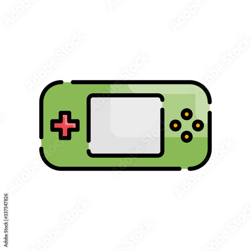 Handheld Console Vector Icon Style Illustration.