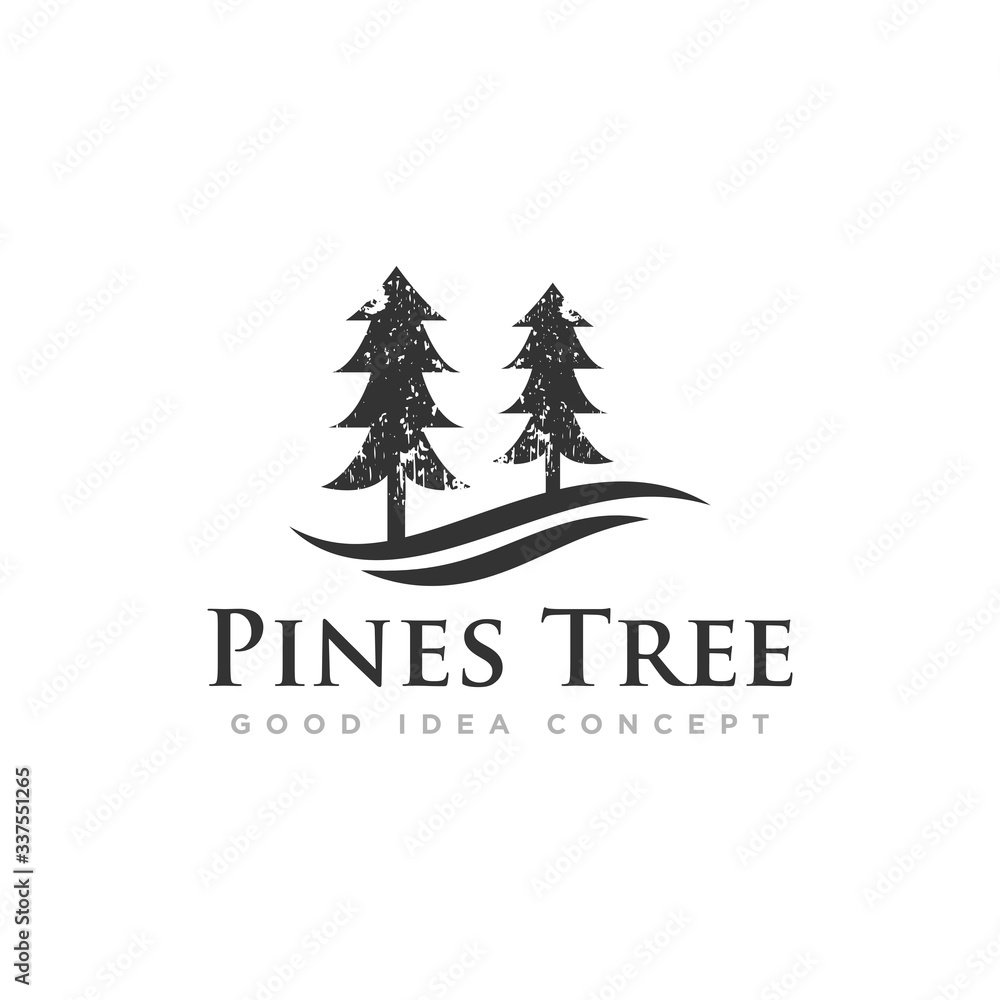 Pine Tree Logo Design Vector Pine Tree Logo Design Vector