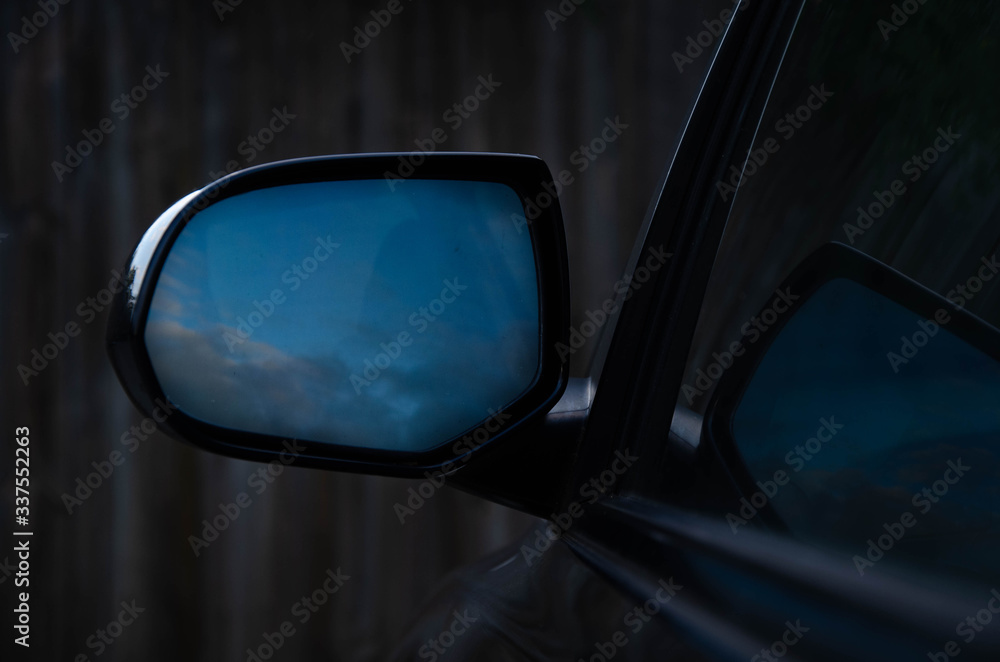 Reflection of a Car Rear Mirror