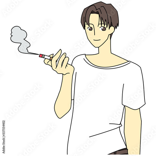 Men smoking cigarettes