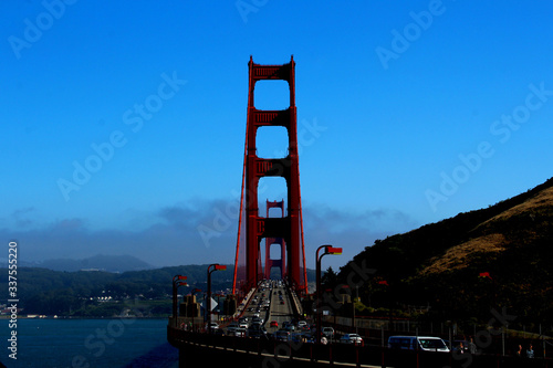 Golden Gate Bridge Against Blue Sky