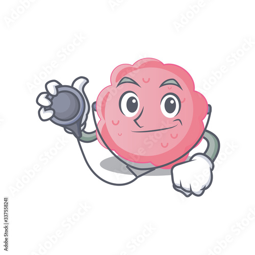 Anaplasma phagocytophilum in doctor cartoon character with tools