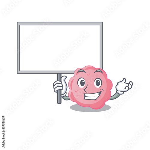 An icon of anaplasma phagocytophilum mascot design style bring a board