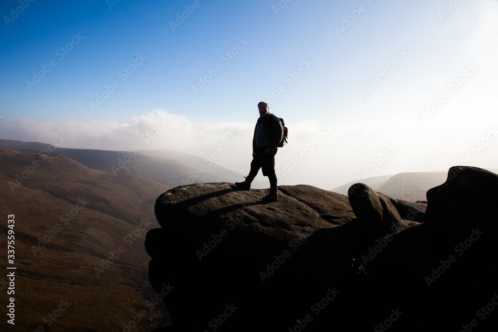 Fototapeta premium Hiker Silhouette 