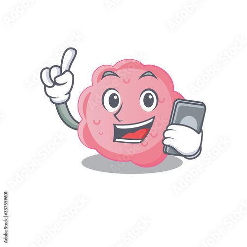 Anaplasma phagocytophilum cartoon character speaking on phone