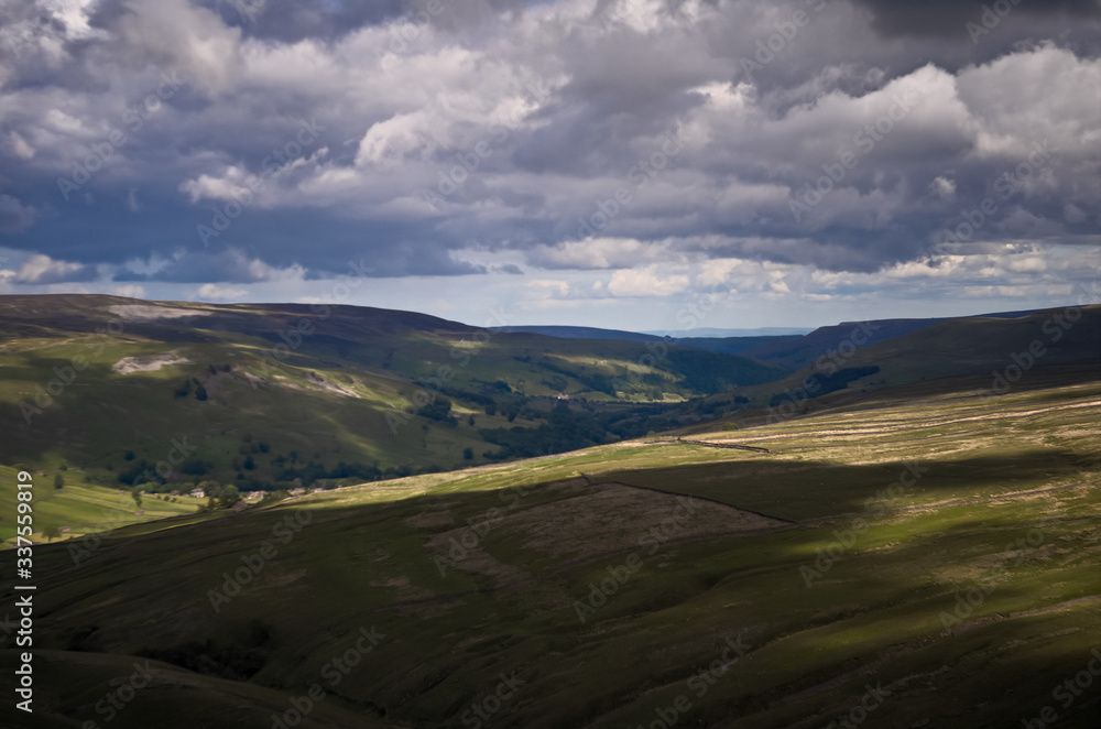 Cloudy Yorkshire Dales landscape