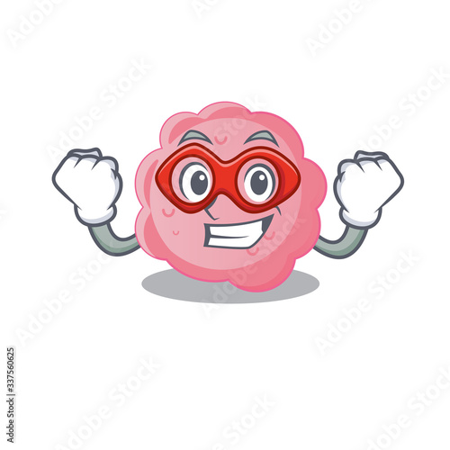 A cartoon character of anaplasma phagocytophilum performed as a Super hero