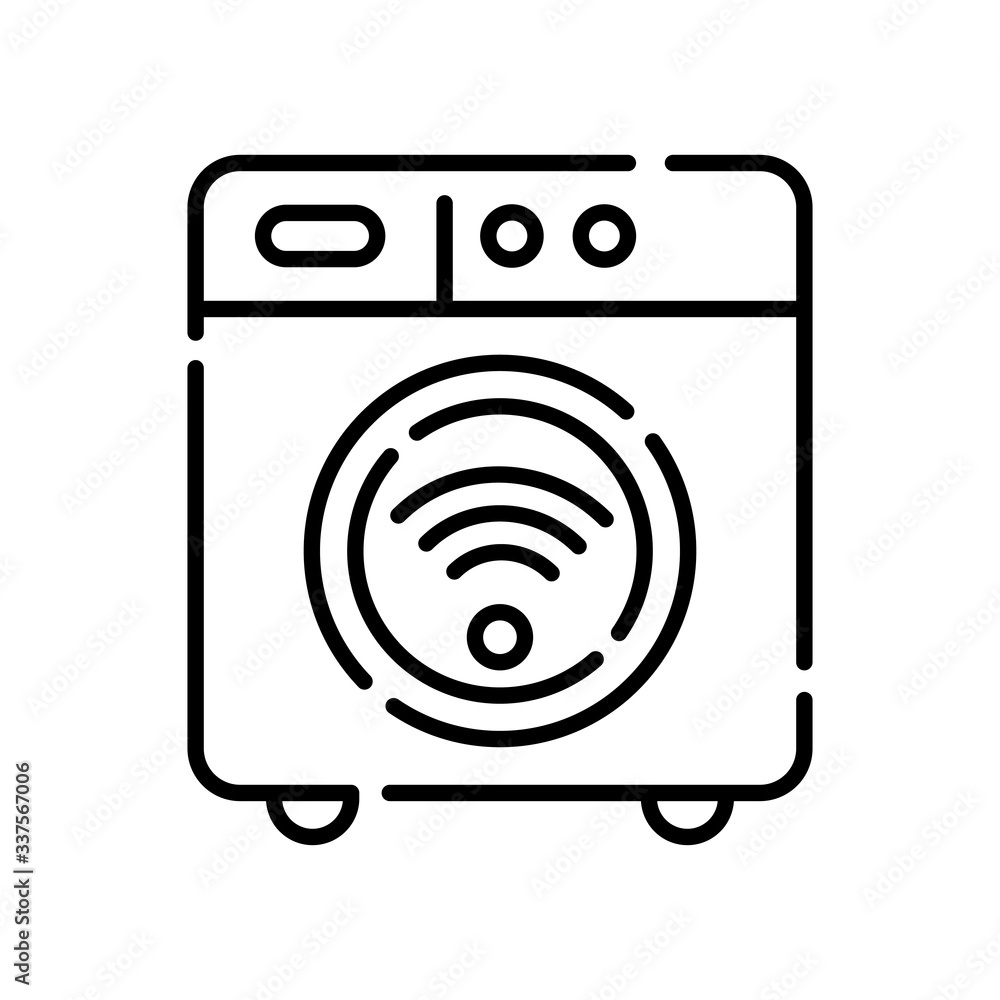 Smart washing Machine Vector Icon Smart washing Machine Vector Icon