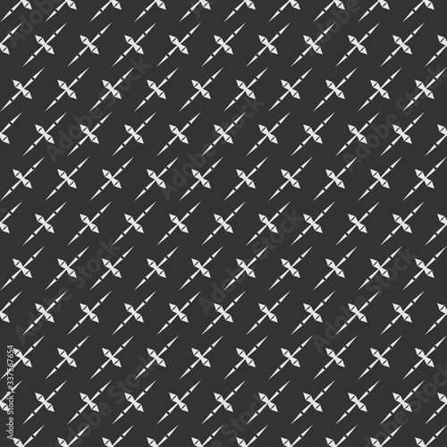 White pattern on a black background. Seamless Wallpaper pattern. Simple Wallpaper for interior design. Vector graphics.