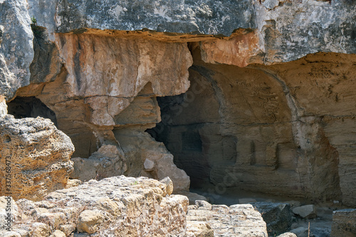 St. Lambrianos catacomb. Paphos Archaeological Park. Cyprus photo