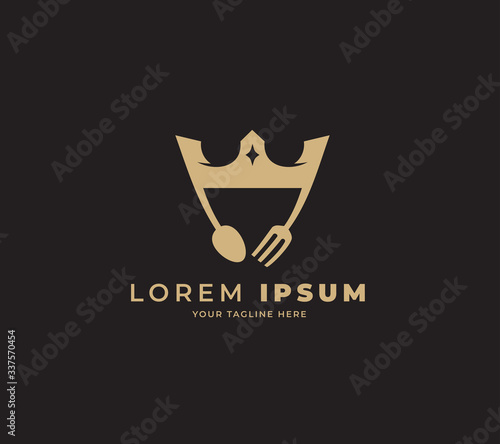 royal breakfast design logo template