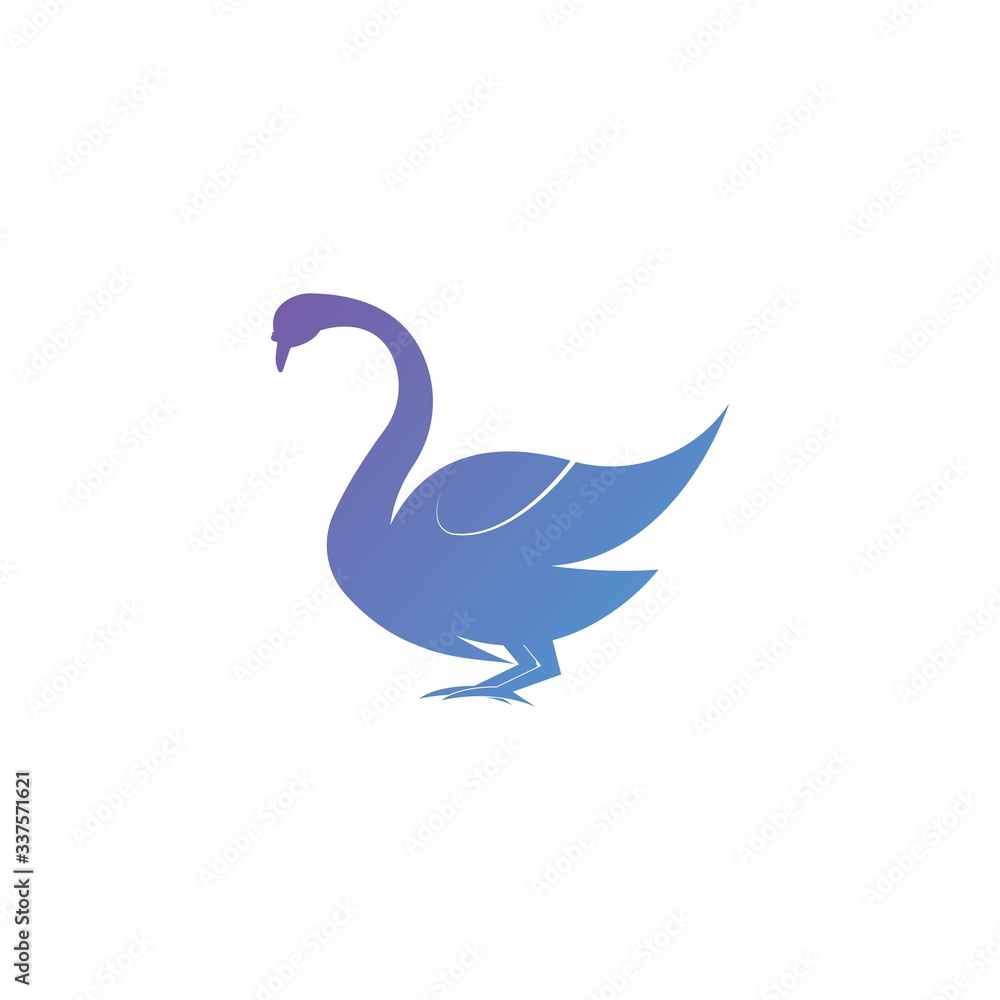 Fototapeta premium Swan logo Template vector