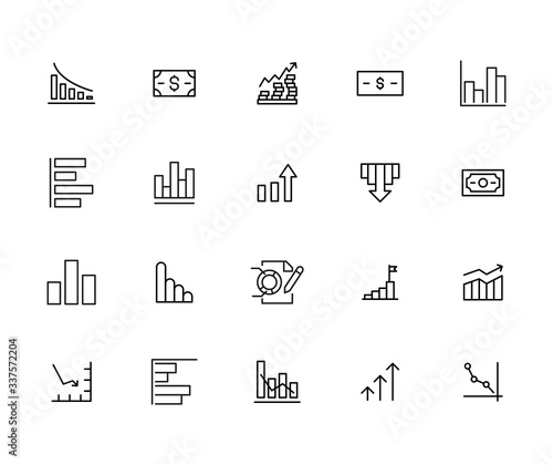 Big set of stock line icons.