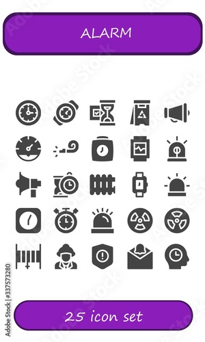 alarm icon set
