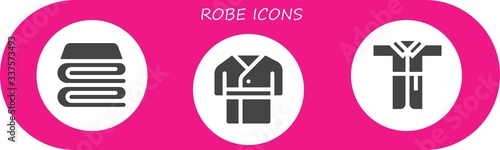 Modern Simple Set of robe Vector filled Icons