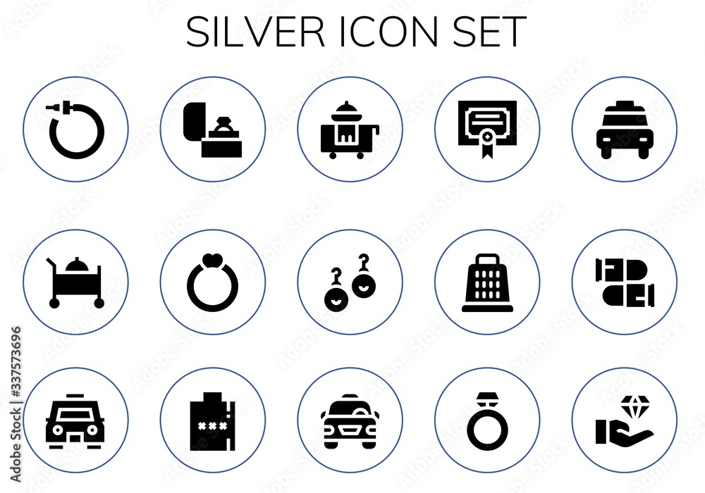 silver icon set silver icon set