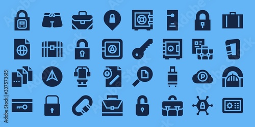 Modern Simple Set of lock Vector filled Icons