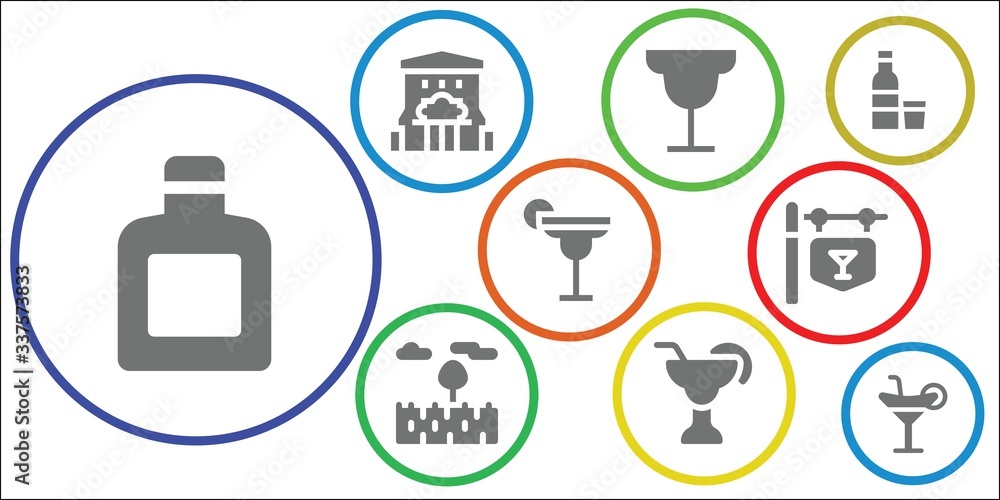 whiskey icon set whiskey icon set