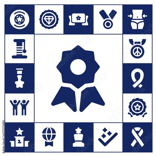 Modern Simple Set of medal Vector filled Icons