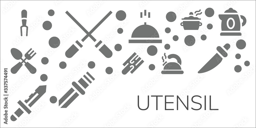 Obraz premium utensil icon set