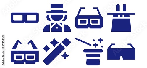 Modern Simple Set of illusion Vector filled Icons