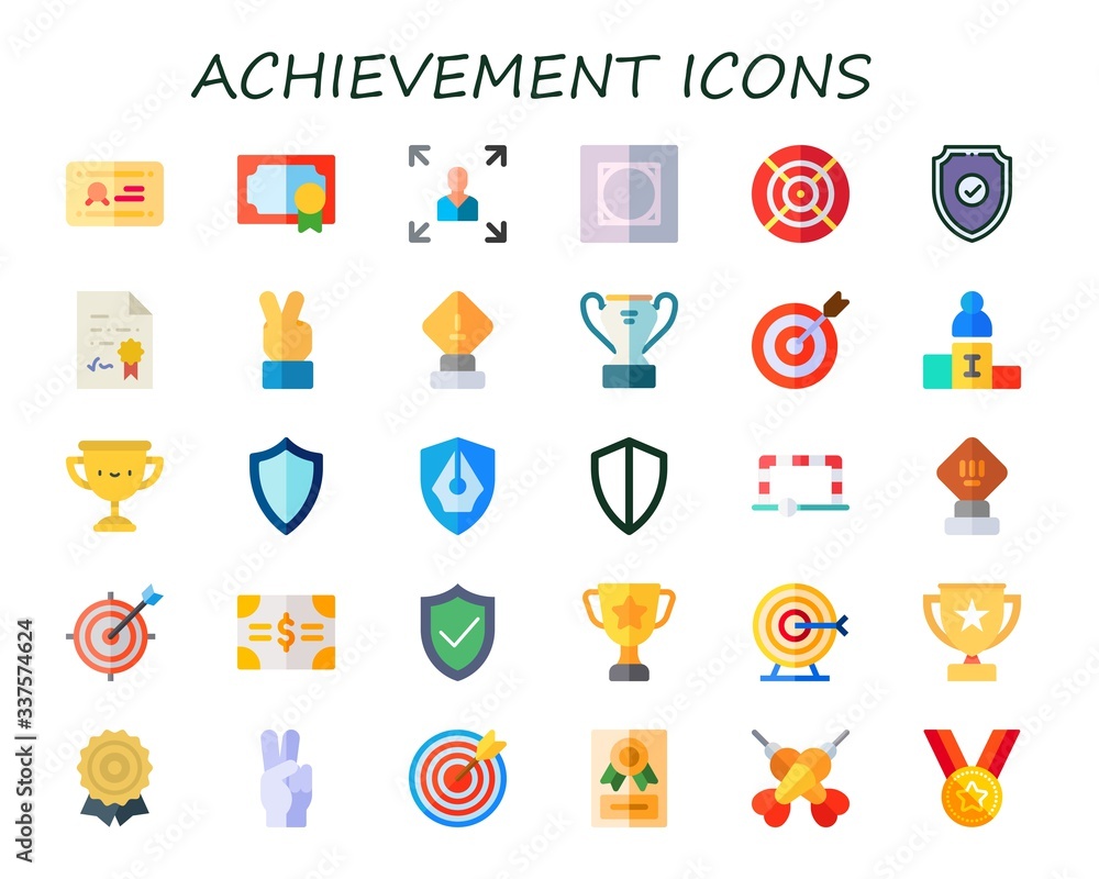 achievement icon set