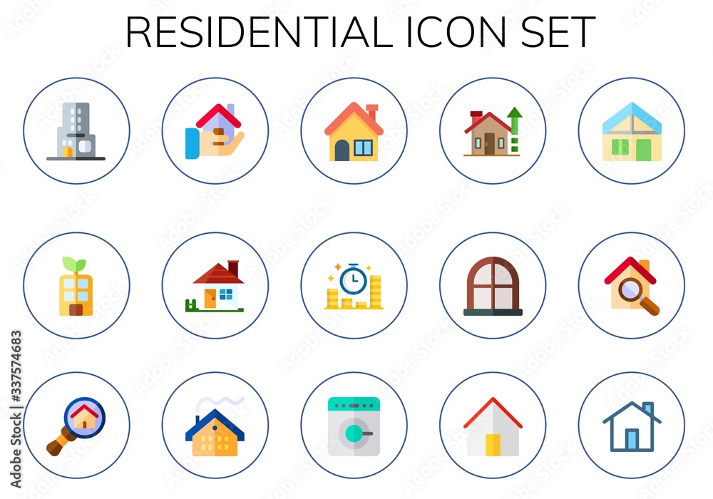 residential icon set