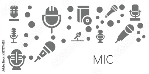 mic icon set