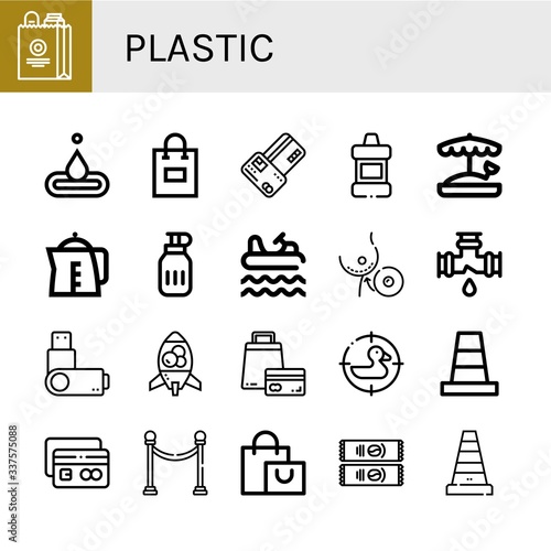 plastic icon set