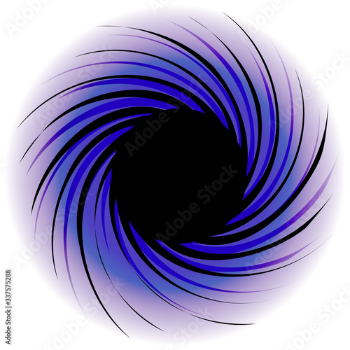 black hole illustration on white background