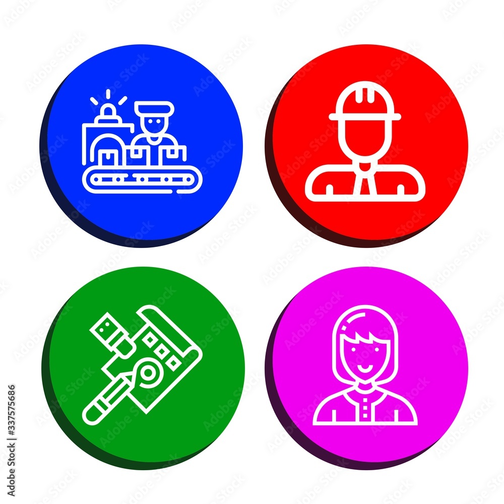 Fototapeta premium blueprint icon set