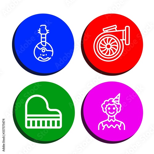 performance simple icons set